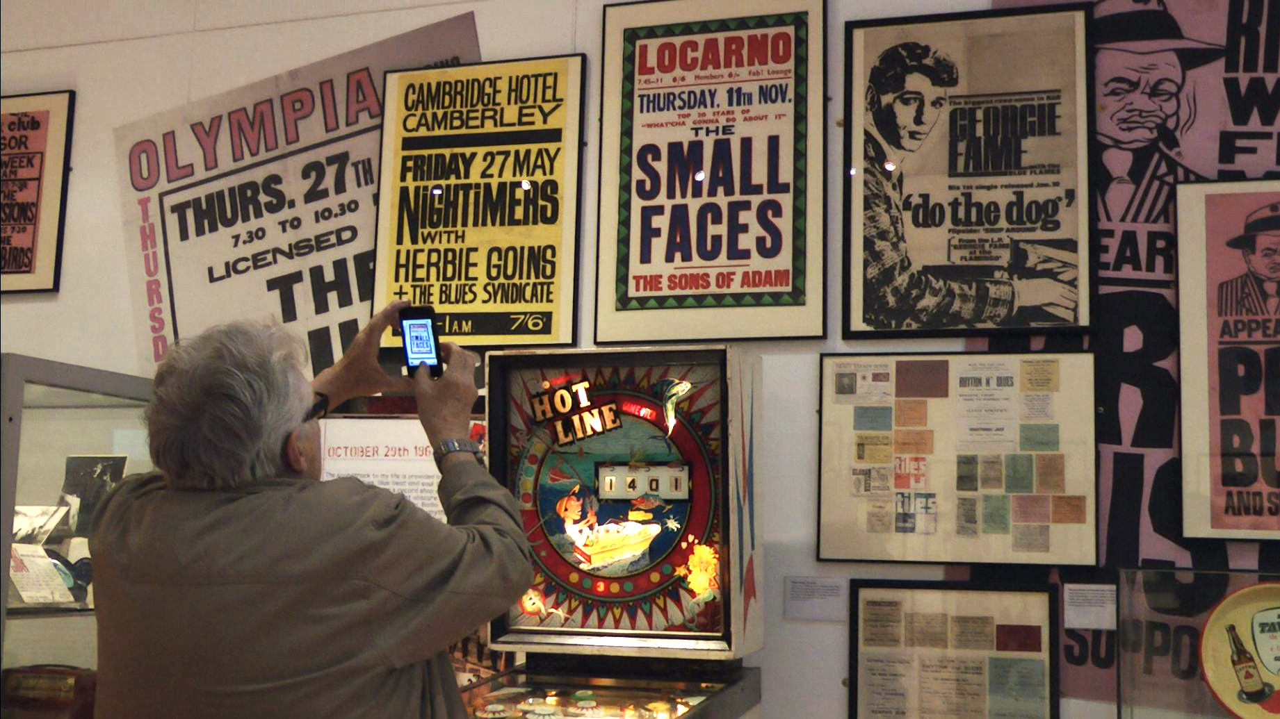 Chris Farlowe Snapping a Small Faces Poster at Reading Steady Go!